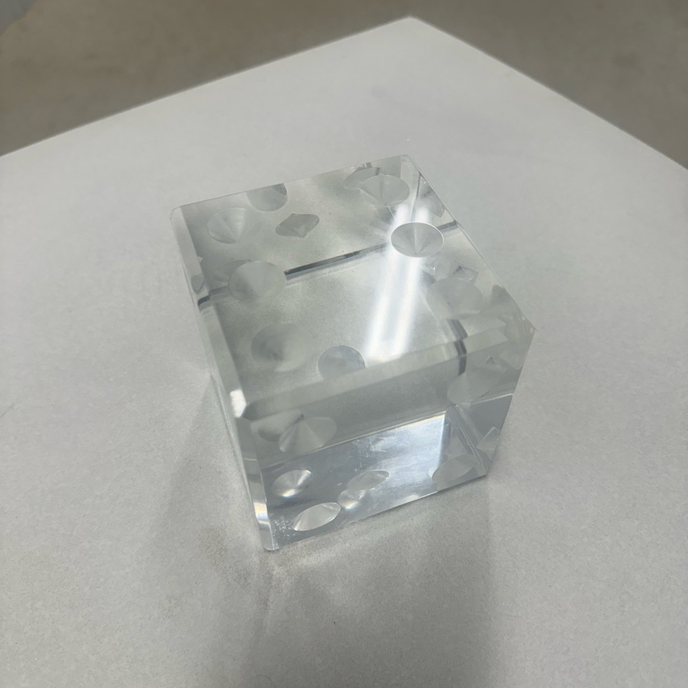 Clear Acrylic Die Paperweight